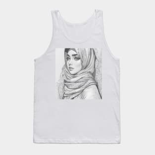 Hijab Girl (Sketch) Tank Top